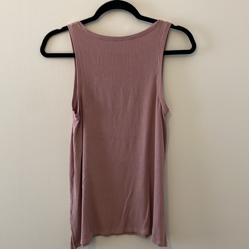 Pink American Eagle Soft Ribbed Tank - Picture 4 of 4